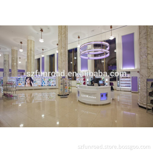 hot sale cosmetic display showcase for cosmetics shop furniture